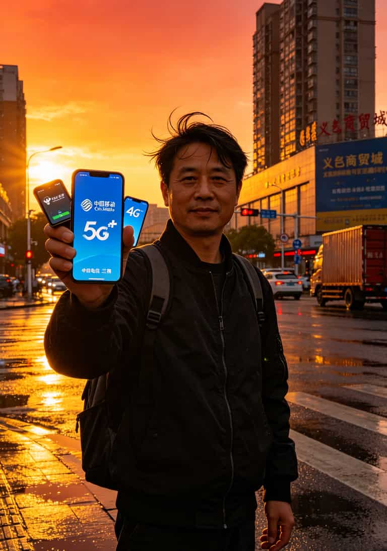 中国电信和中国移动哪个好——移动和电信信号覆盖对比图，显示移动在城区信号强度更高