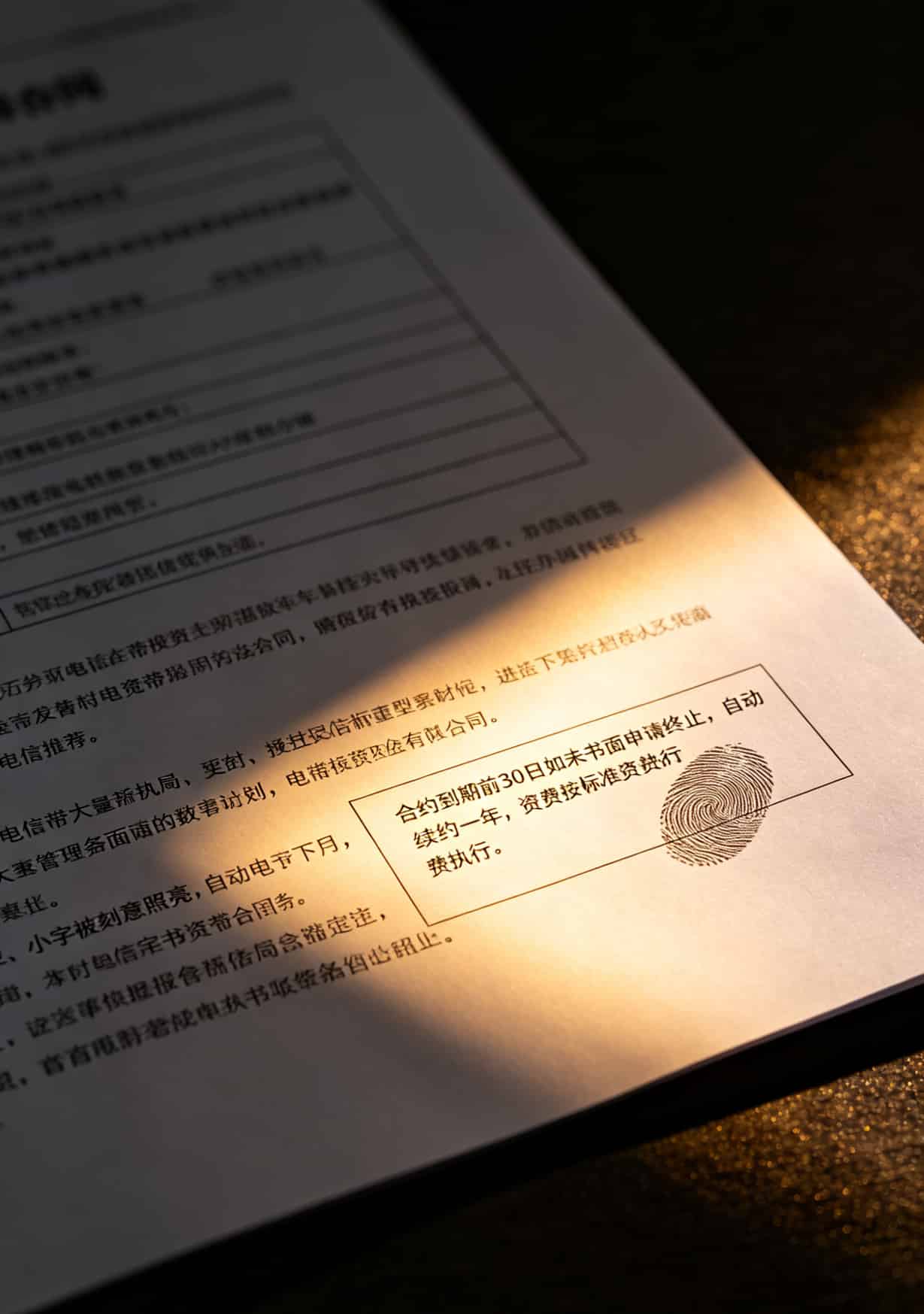 宽带合同里容易被忽略的小字条款截图