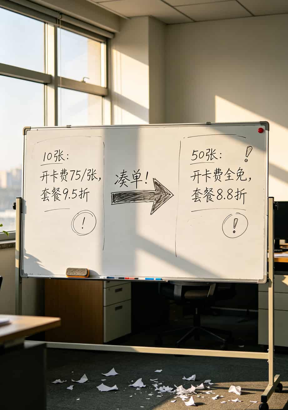 凑单谈价前后价格对比表