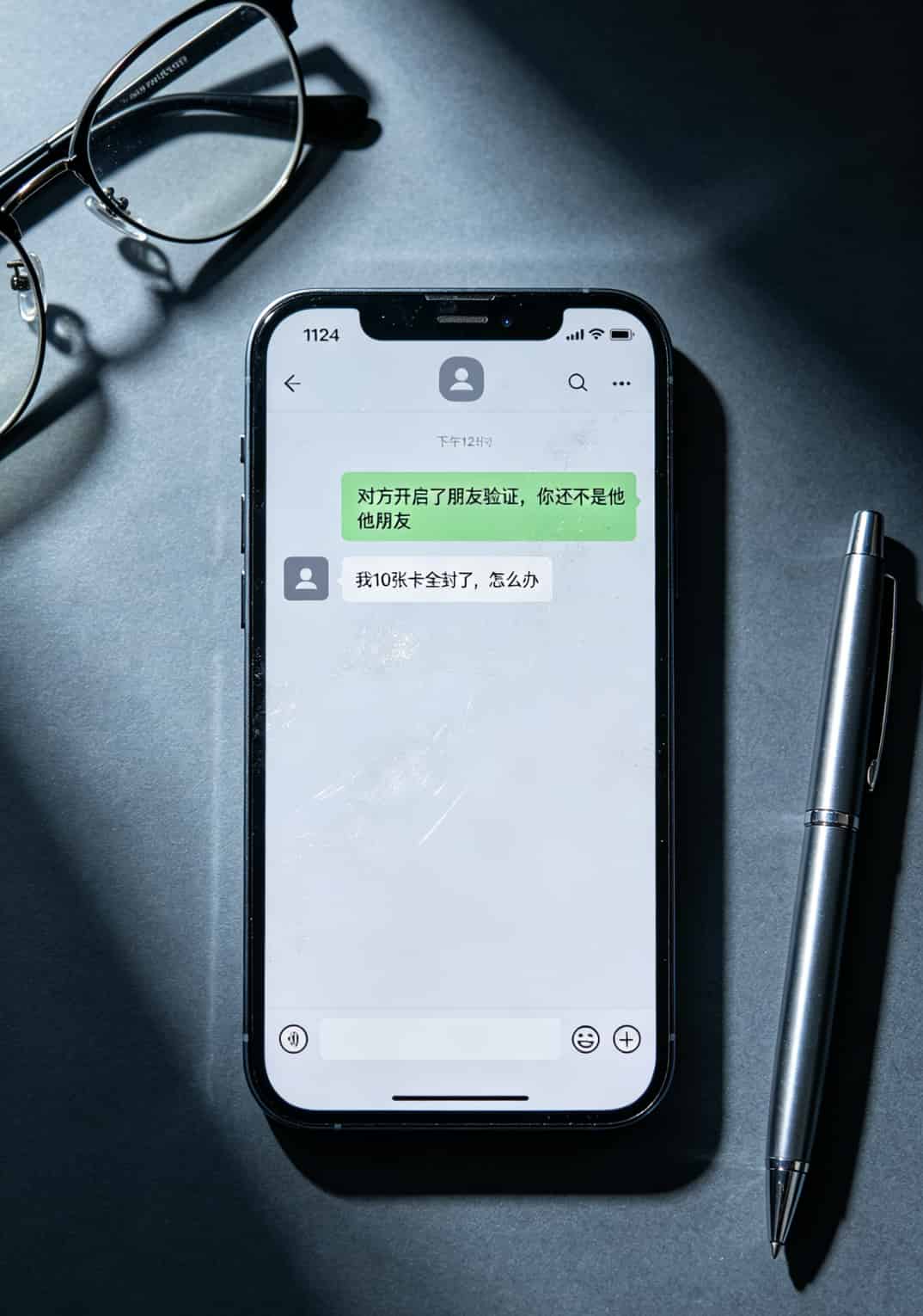 电销卡代理商微信拉黑对话截图示意