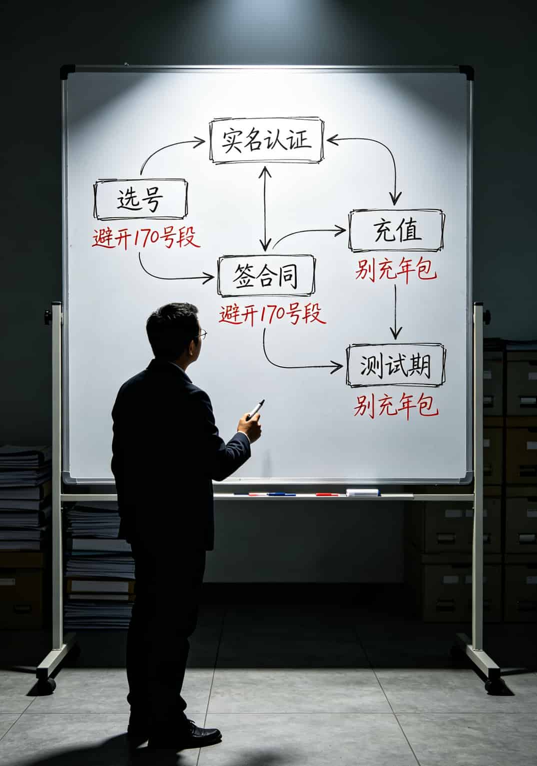 电销卡防封与省钱实战:上海电信官网没写出来的那些坑 电销卡办理五步流程图