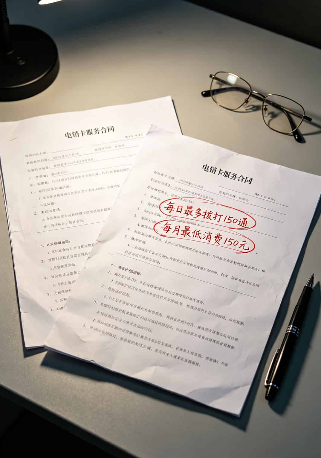 电销卡套餐合同中小字条款的注意事项对比