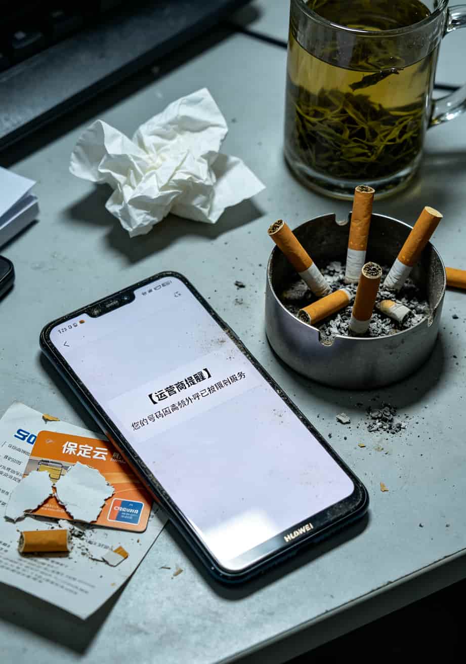 电销卡被运营商封停的短信通知截图