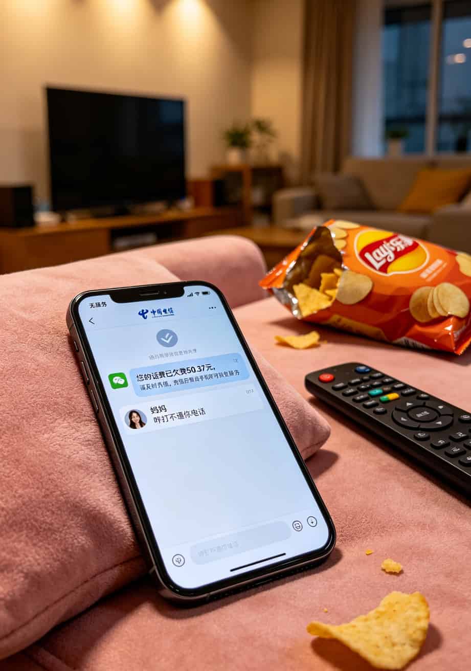 手机欠费停机通知截图