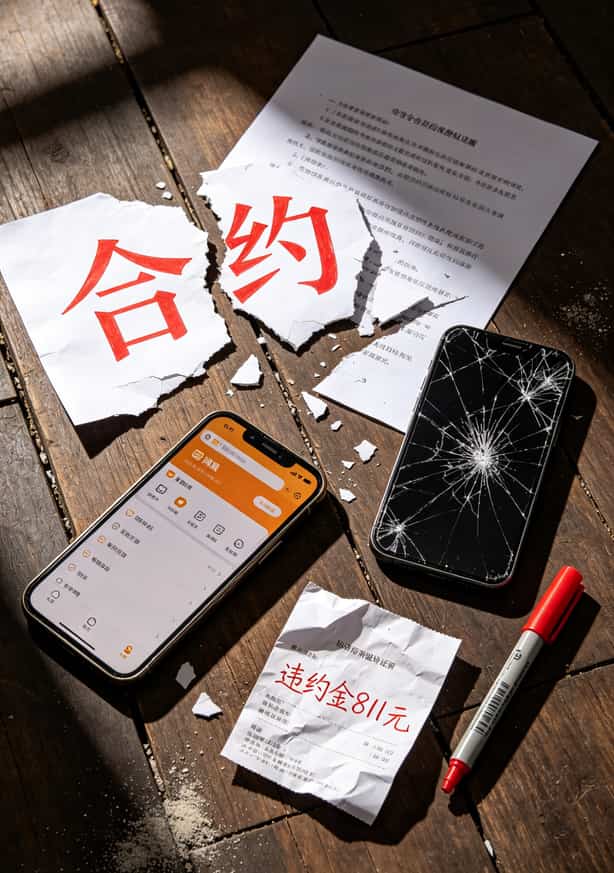 警示标识图，标注"非官方渠道""长合约""隐藏收费"三大坑