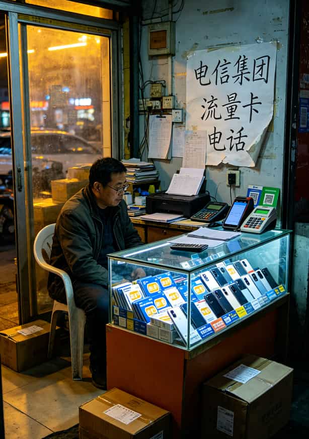 郑州科技市场蹲了8年,我经手过上千张电信集团流量卡电话,说点真话 电销卡代理商门店内景
