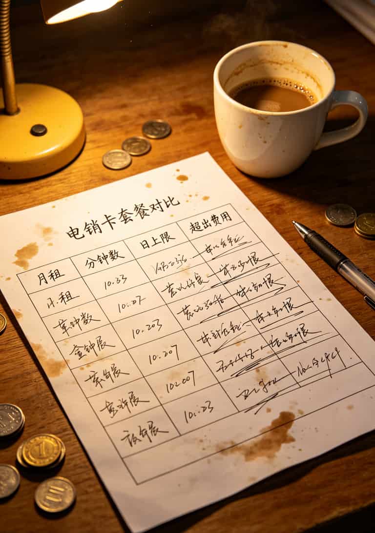 郑州科技市场蹲了8年,我经手过上千张电信集团流量卡电话,说点真话 电销卡套餐对比表格截图