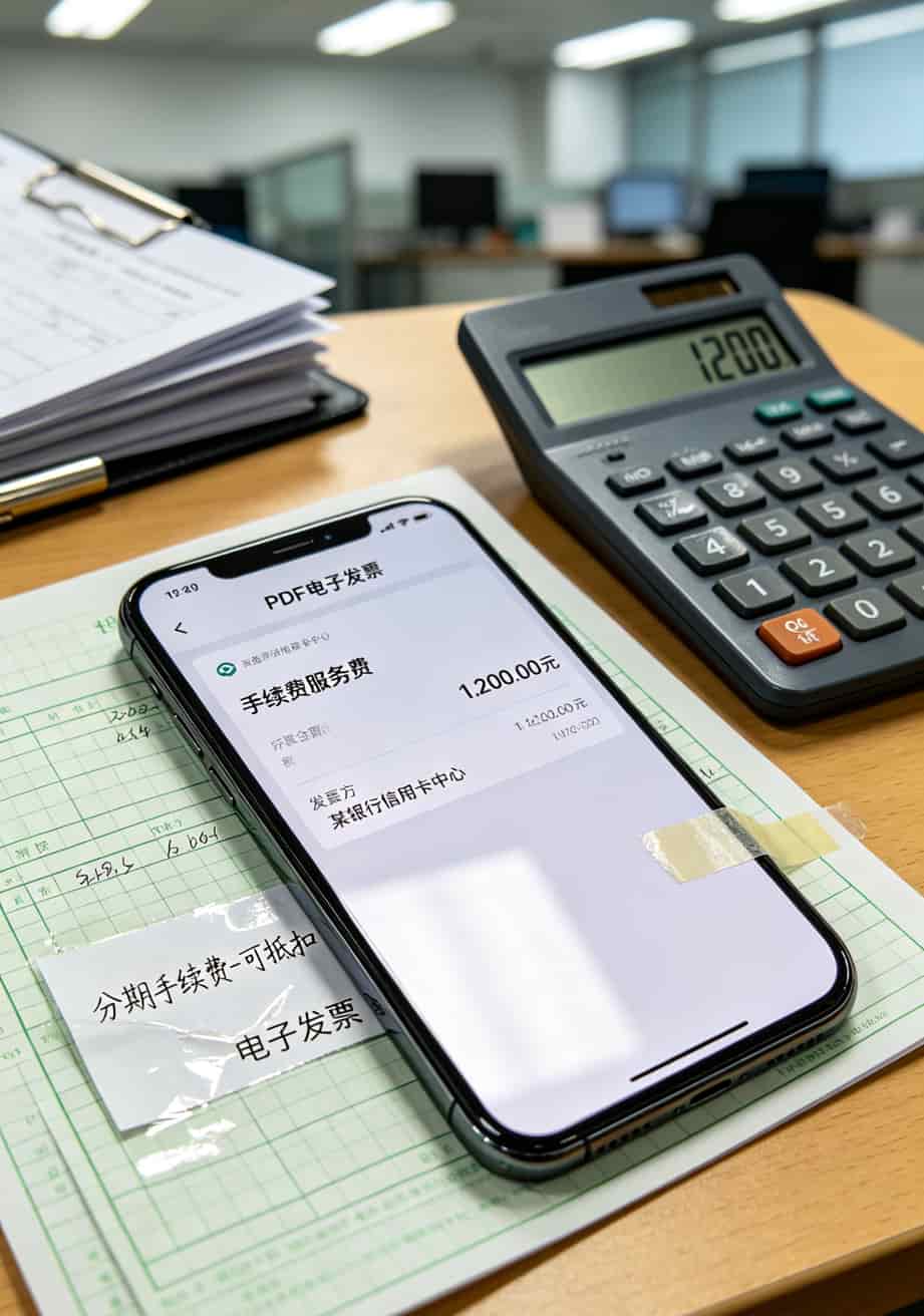 银行开具的手续费电子发票截图