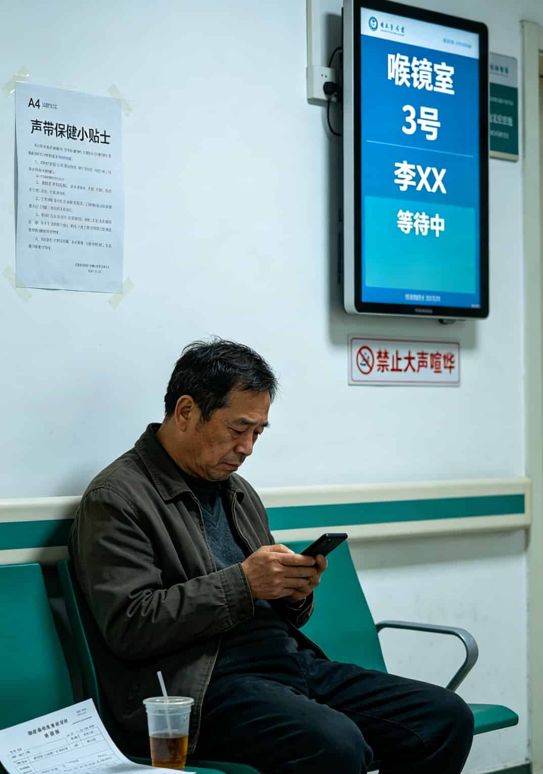 一个叫“电信接入点”的东西,让我干电销每月少赚2000块(附三个真实踩坑案例) 医院耳鼻喉科候诊区,电子屏显示叫号,墙上贴着声带保健知识