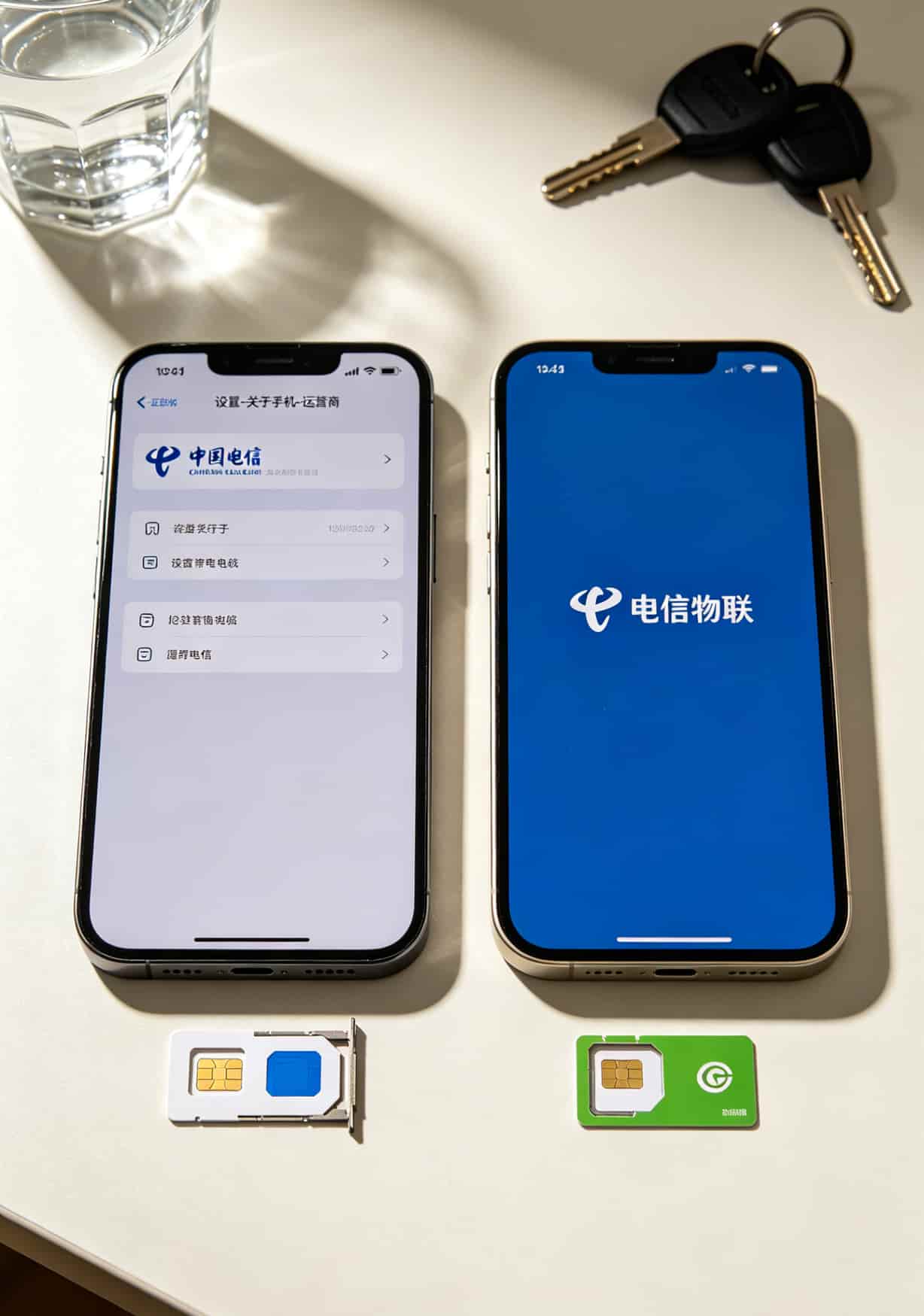 正规电信卡与物联卡在手机设置中的区别对比