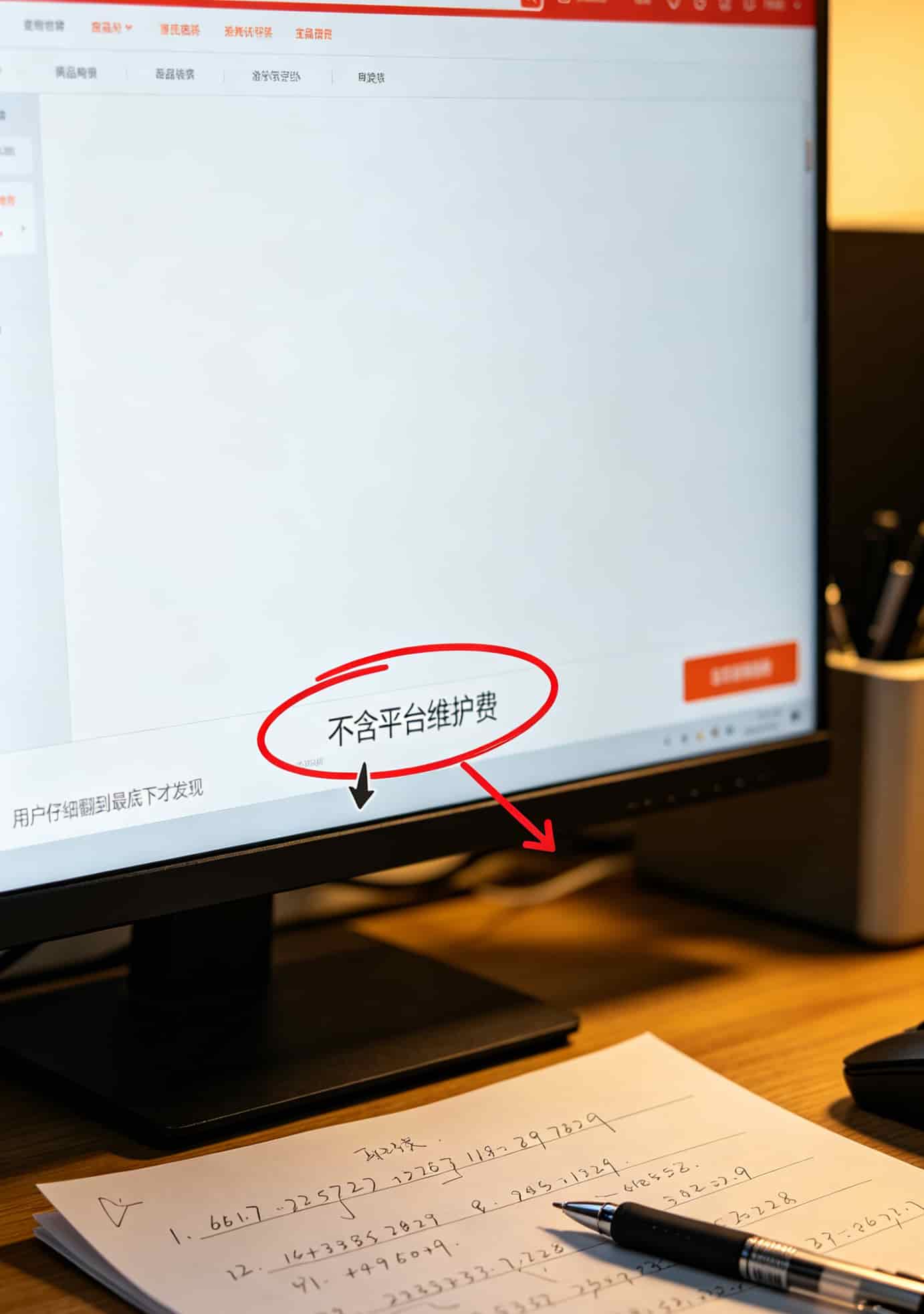 佳臻通讯淘宝详情页底部灰色小字隐藏费用截图