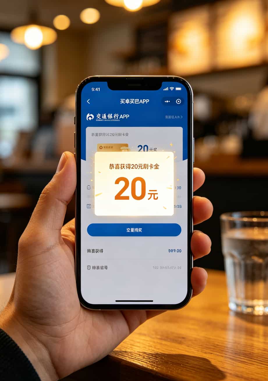 搜“电信下载”想省钱?信用卡交话费一年反撸480,电销老油条说实话 手机屏幕显示交通银行买单吧APP抽奖中20元刷卡金