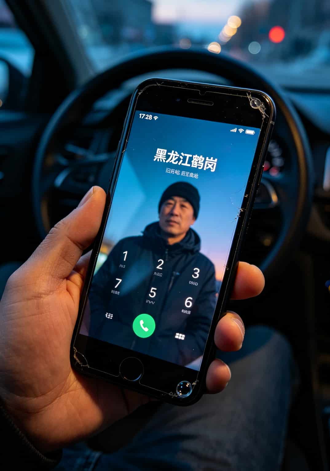 手机屏幕显示来电，归属地清晰可见
