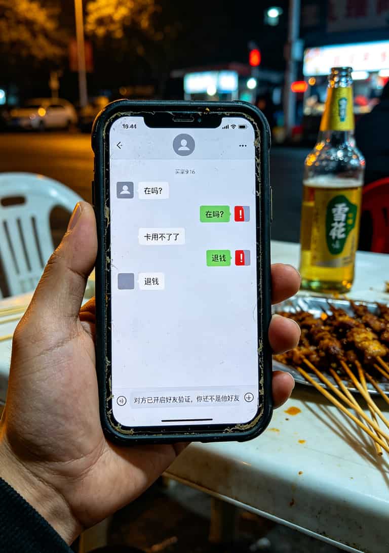 手机聊天记录，卖家拉黑买家后无法联系
