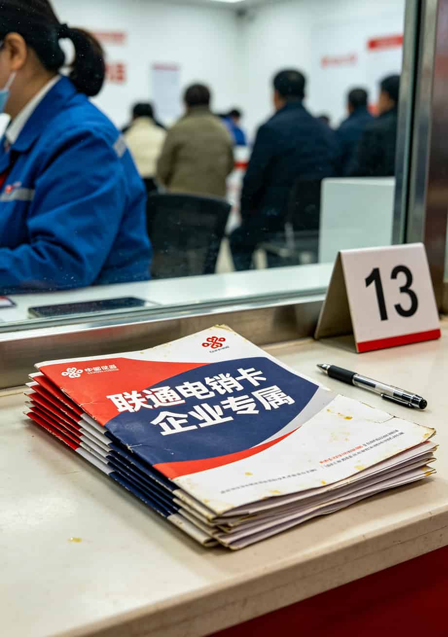 保定联通营业厅电销卡宣传单页实拍