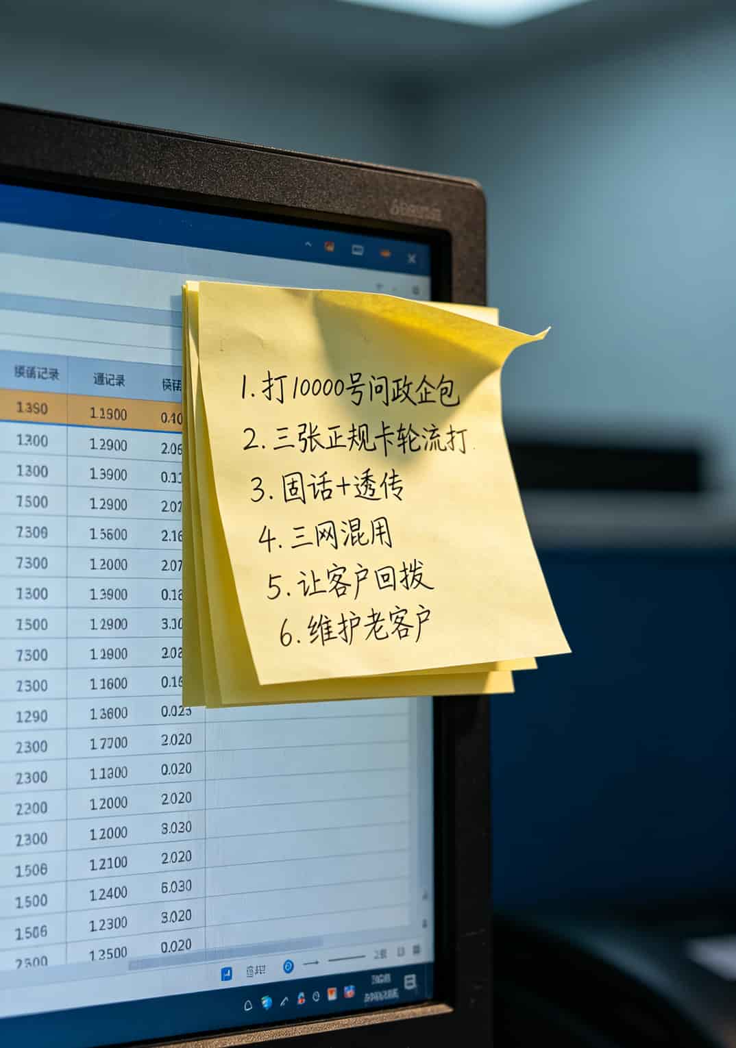 打了三年电销卡亏了六万块,一个电信客服电话把我捞上来了 六大替代方案手写清单便签