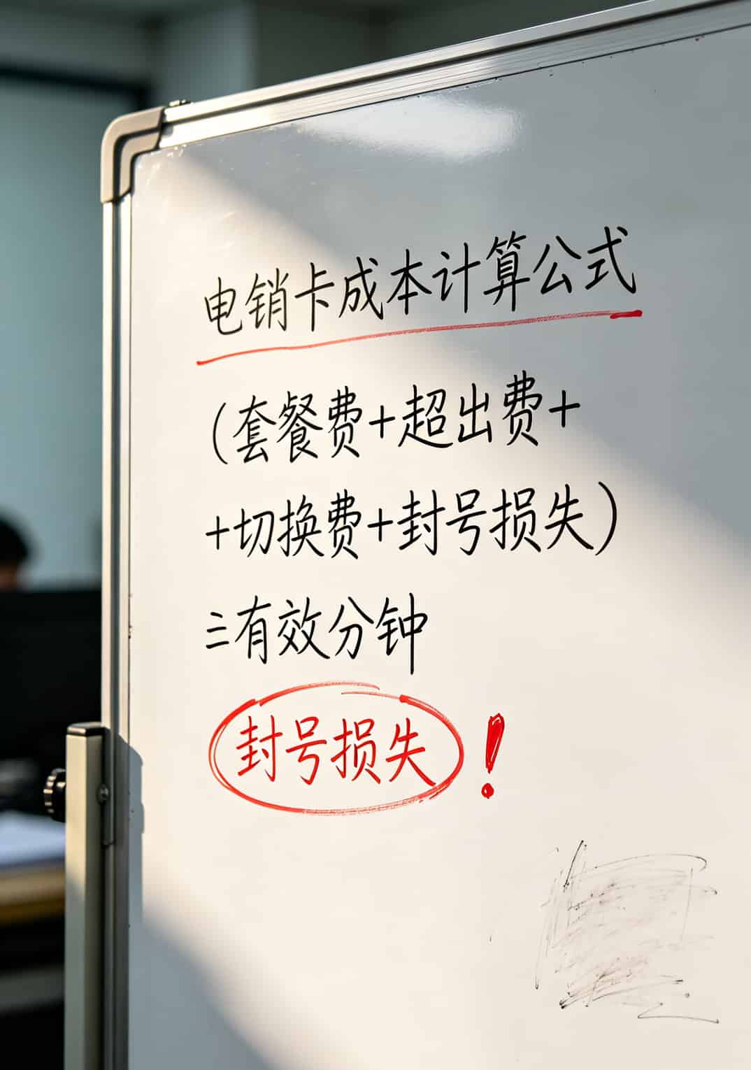 中国电信logo的电销卡,看牌子你就输了(附2025实测避坑) 电销卡长期成本计算公式图