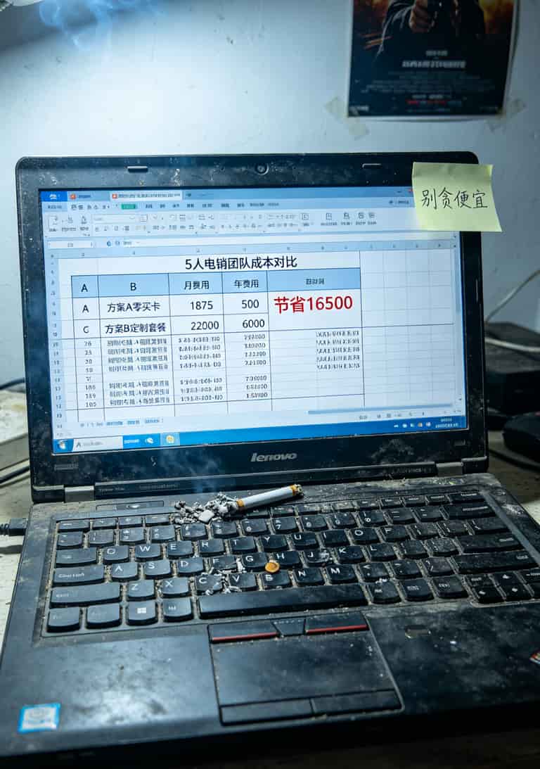 Excel表格展示5人团队一年节省16500元的计算过程