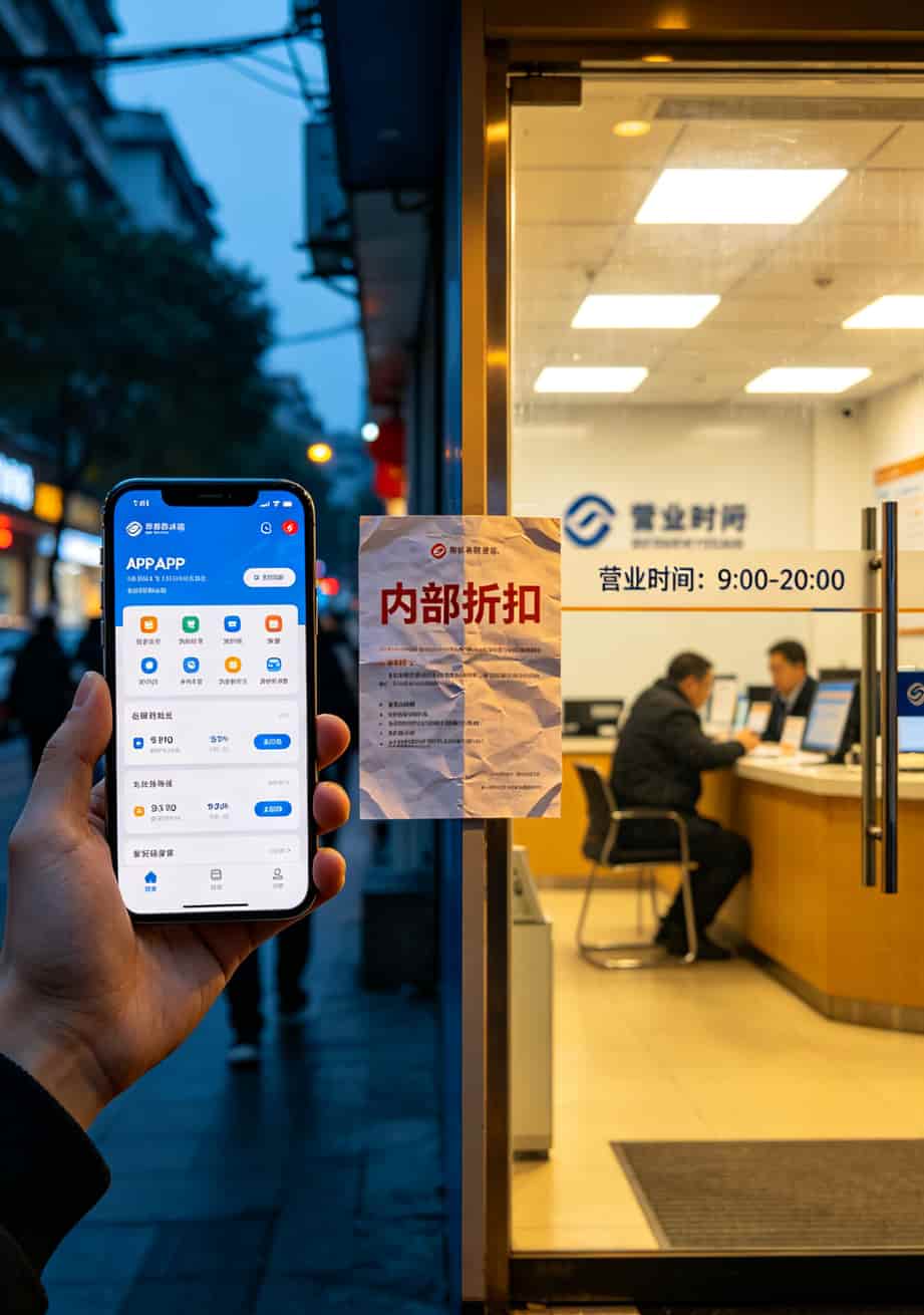 线上办理vs线下营业厅对比图