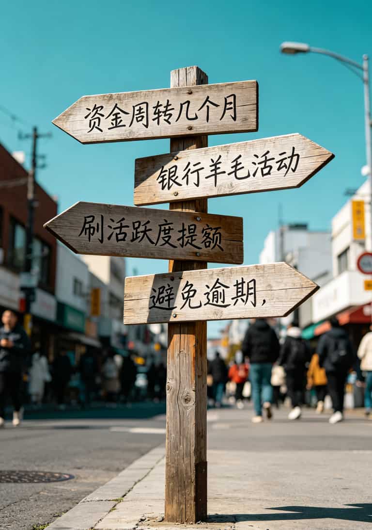 一个路标，四个方向分别写着四种适合分期的场景
