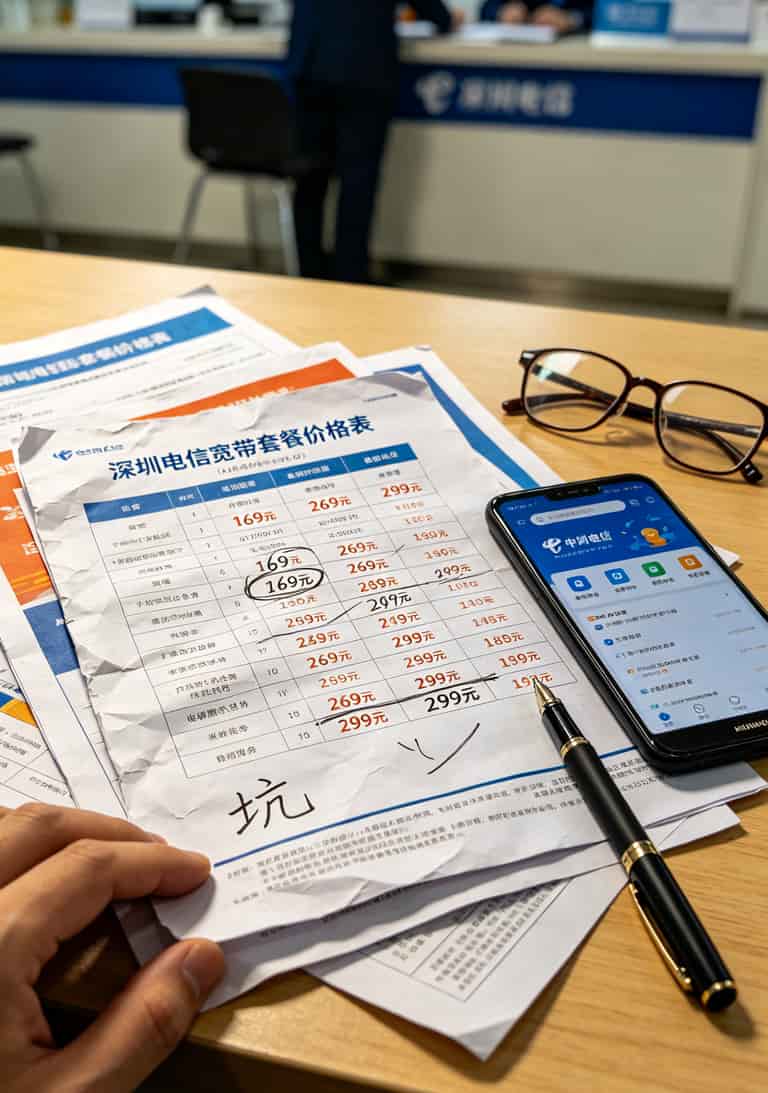 深圳电信宽带套餐价格表对比图