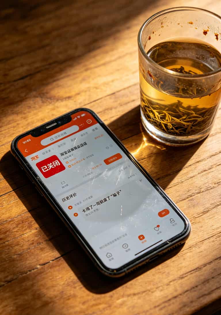 淘宝电销卡店铺已关闭的页面截图示意