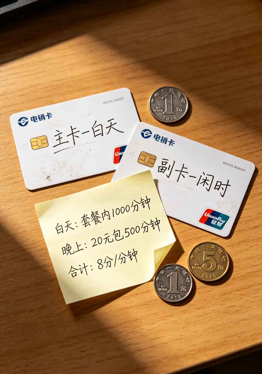 被“电信复机”折磨七八年,老李把压箱底的防封号狠招全抖出来了 电销卡套餐叠加省钱方案示意