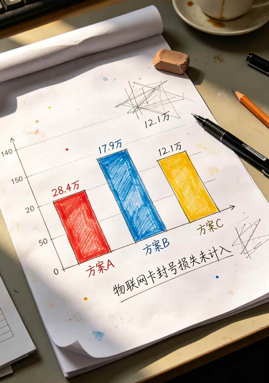电信公司客服电话打不通?八年电销老炮含泪整理:这几种卡谁买谁傻 三年话费成本对比柱状图
