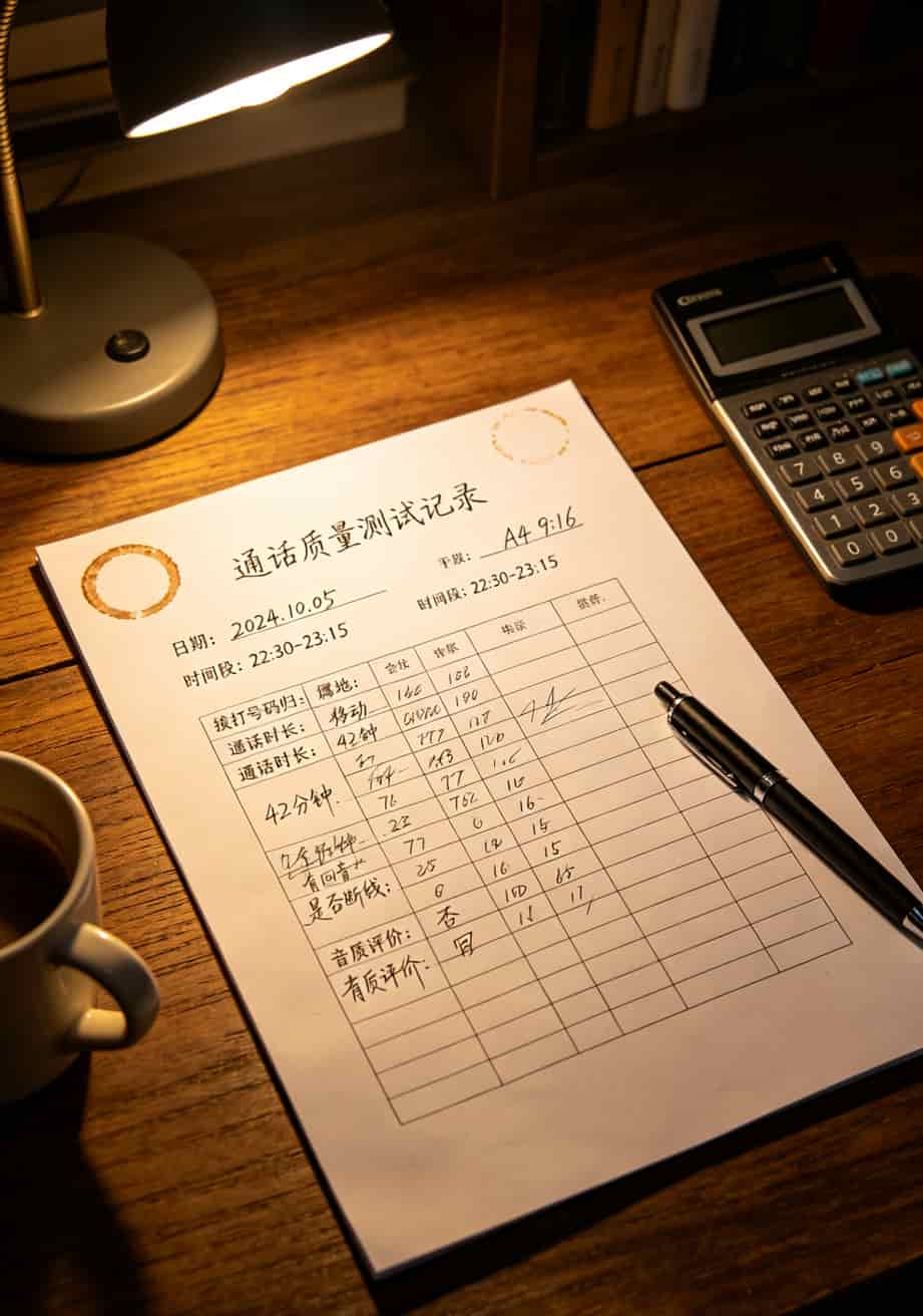 余姚不封电销卡的通话质量测试数据图表