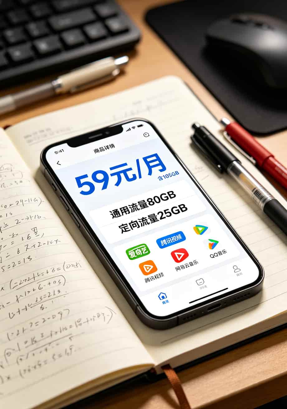 手机屏幕上9元105g流量卡的弹窗广告截图