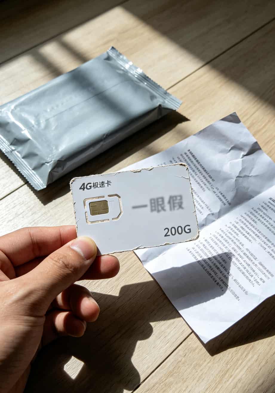 网上购买的廉价流量卡实物图