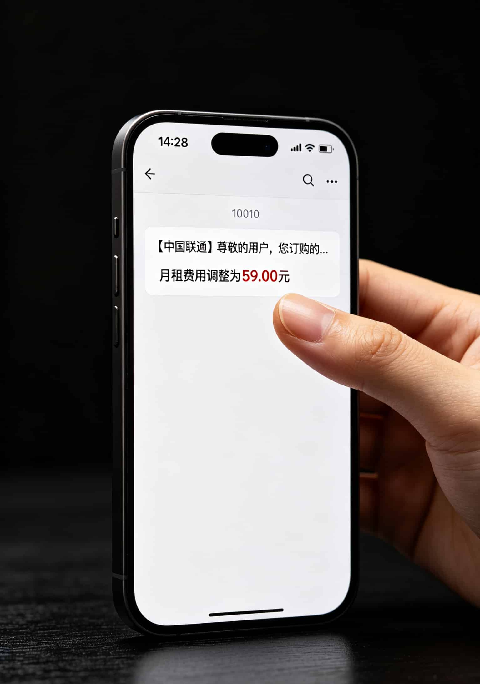 流量卡怎么买划算?19元100G背后的真相,看完你就不纠结了 手机短信截屏显示套餐扣费从19元变成59元的通知