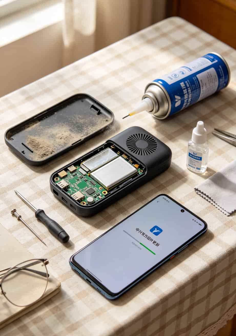 随身WiFi固件更新和散热口清理保养指南
