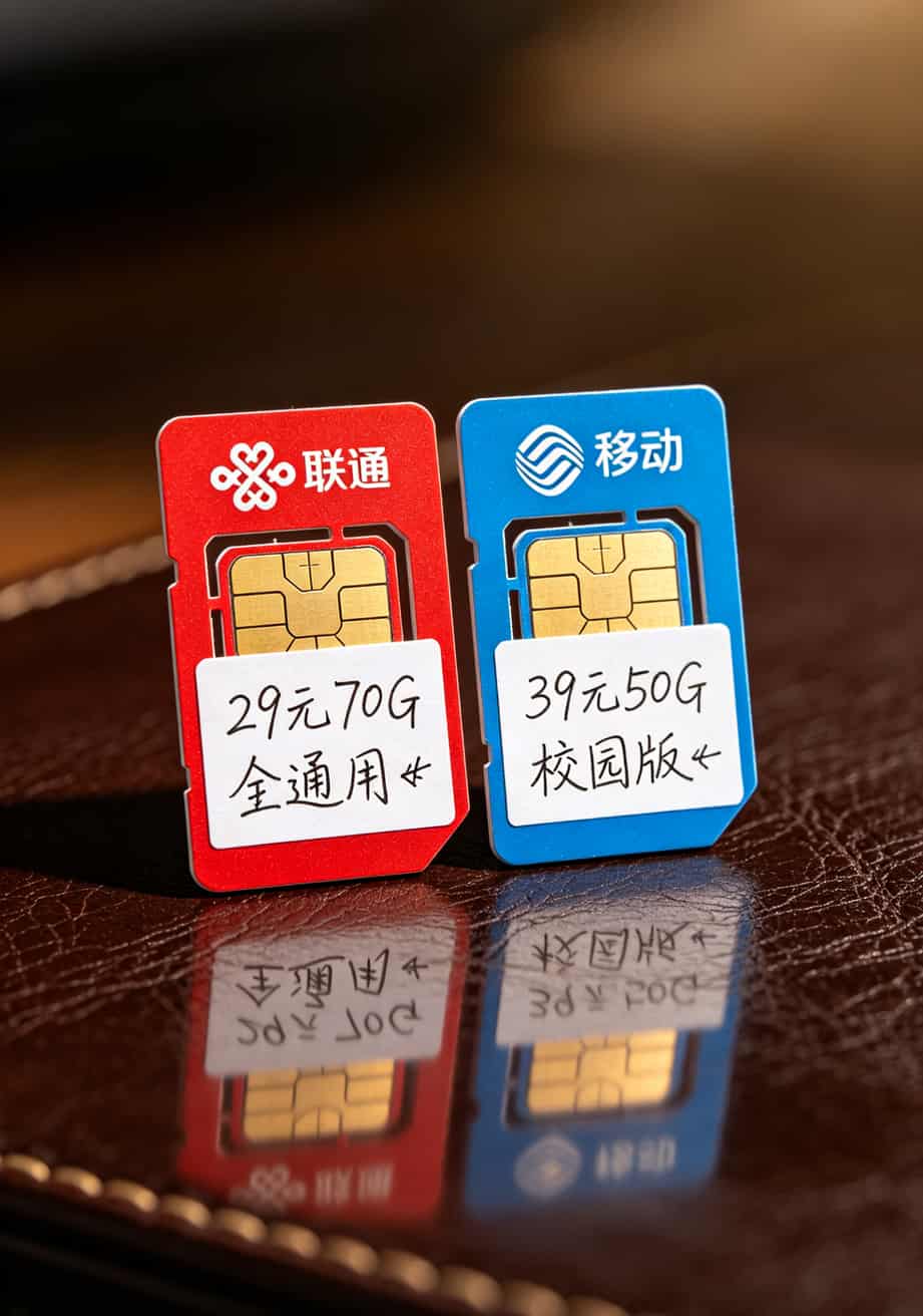 红榜卡片样式，联通和移动logo旁边打勾