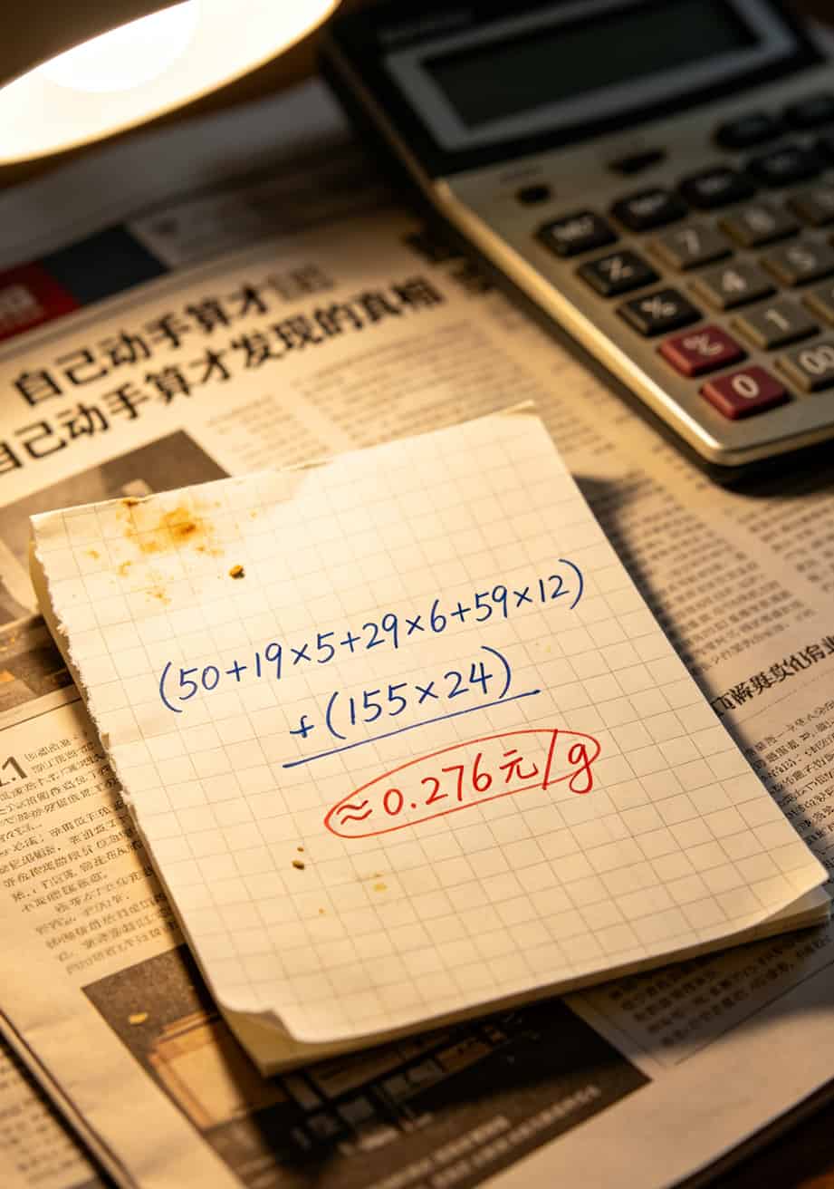 1000g流量卡多少钱一张?19块?我掏300块买来的教训告诉你答案 24个月总成本计算公式的手写便签照片