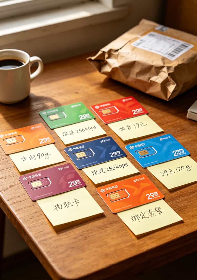 五类流量卡套路的对比说明图