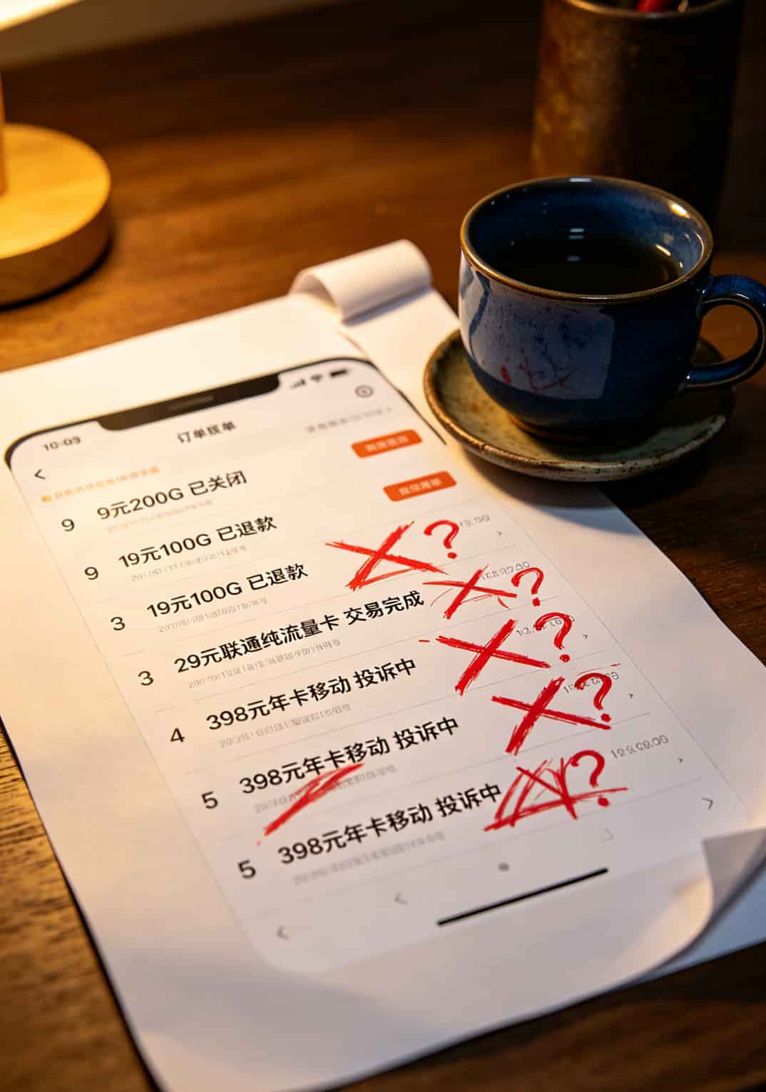 两年内购买流量卡的订单截图合集
