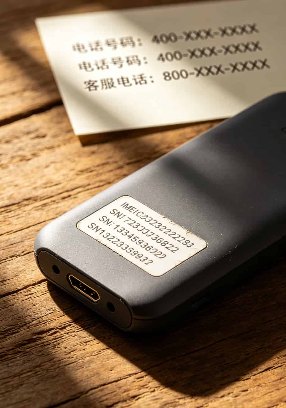 随身WiFi背面IMEI码特写