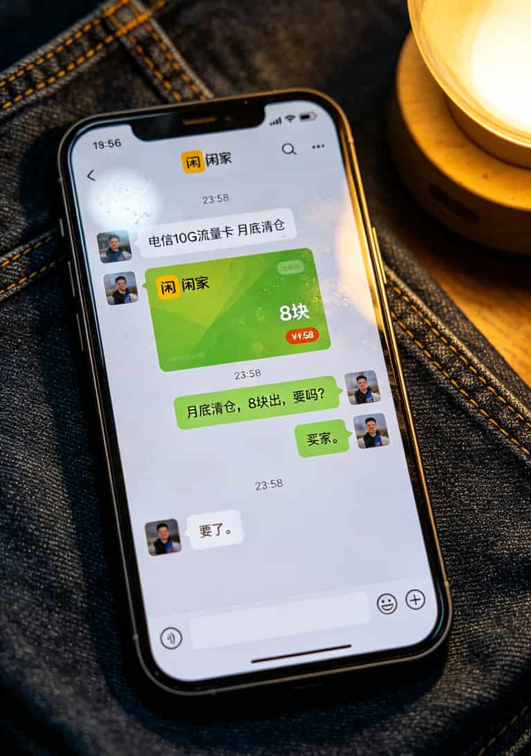 闲鱼聊天记录卖家说月底清仓8块出买家回复要了