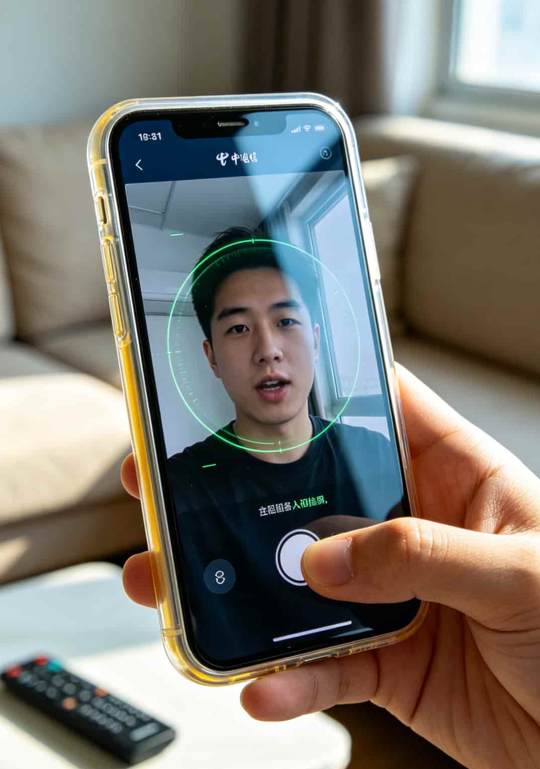 2021电信流量卡推荐,别再花冤枉钱了!这三张卡我用了快一年告诉你真相 电信官方APP激活页面截图,人脸识别界面
