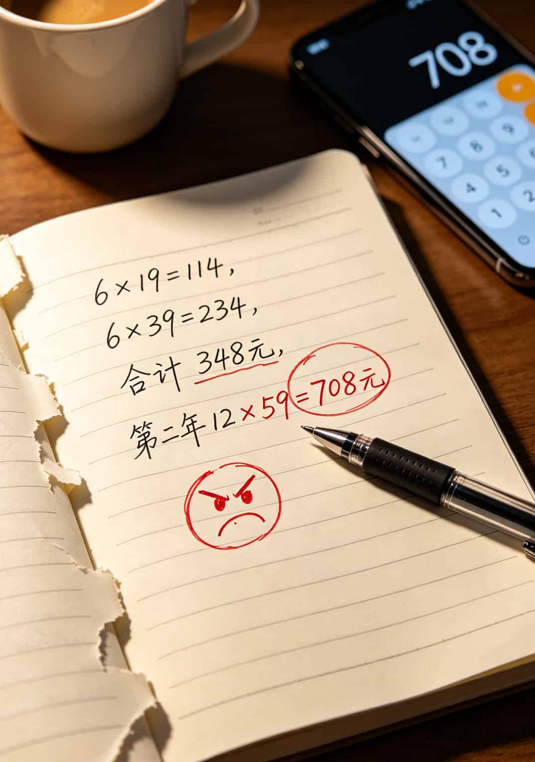 手机账单截图，标注出定向流量明细中“广告流量”被计入通用部分