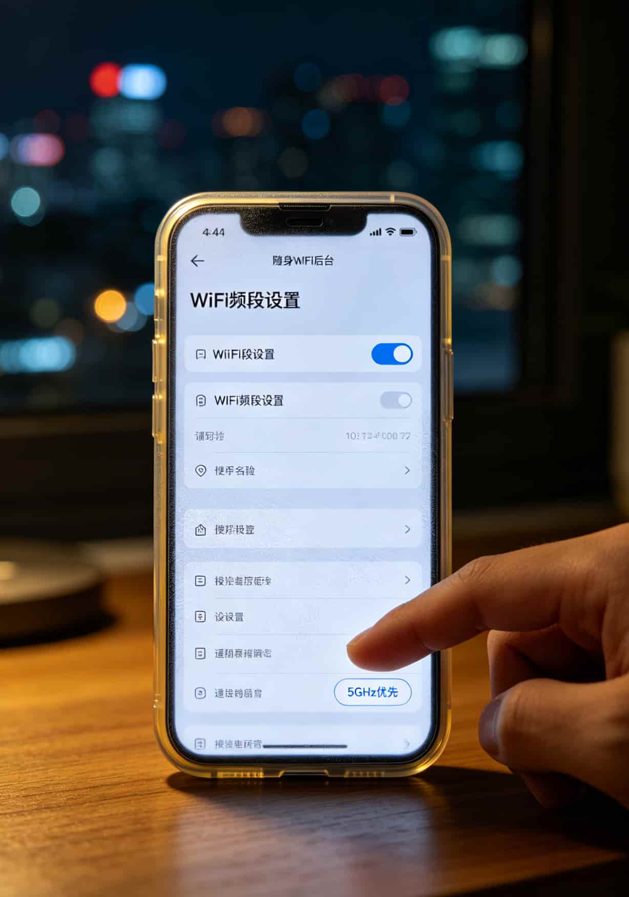 后台开启5GHz频段设置界面