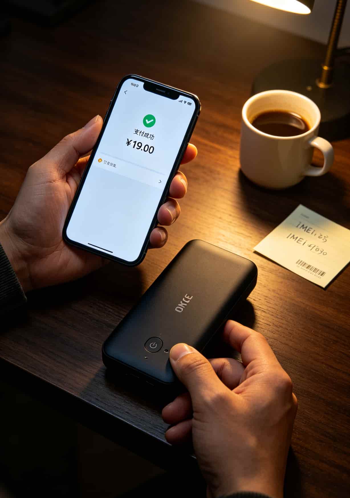 手机支付宝充值成功截图，和随身WiFi重启按钮位置