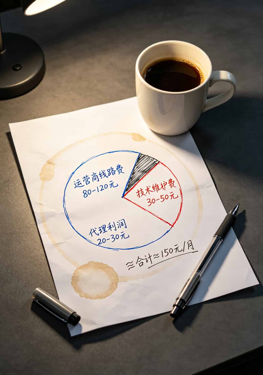 宽带费构成示意图饼图