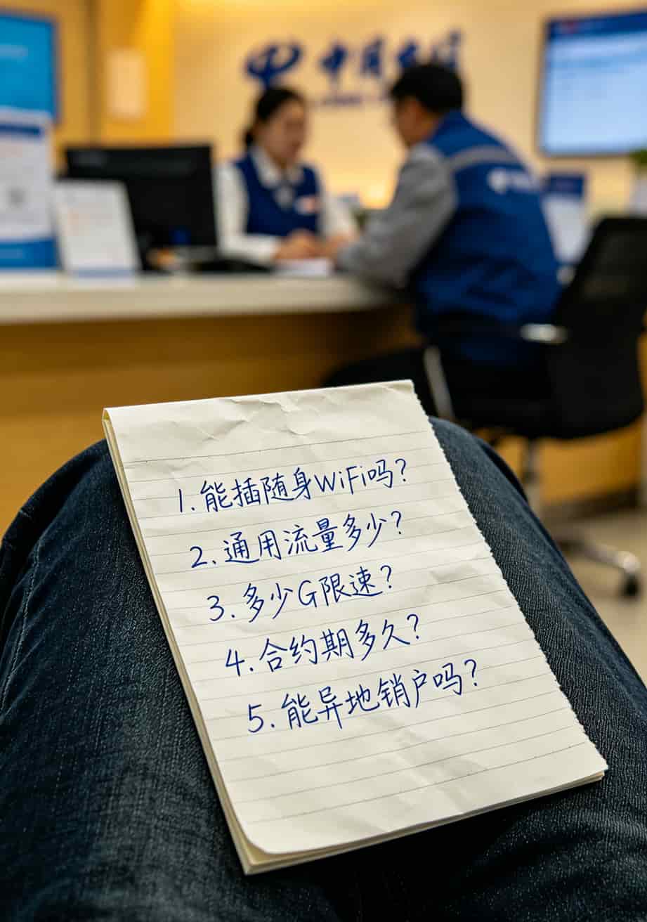 华为随身WiFi插电信那种卡流量多?两年换了四张卡,这些大实话没人告诉你 办卡前必问清单截图
