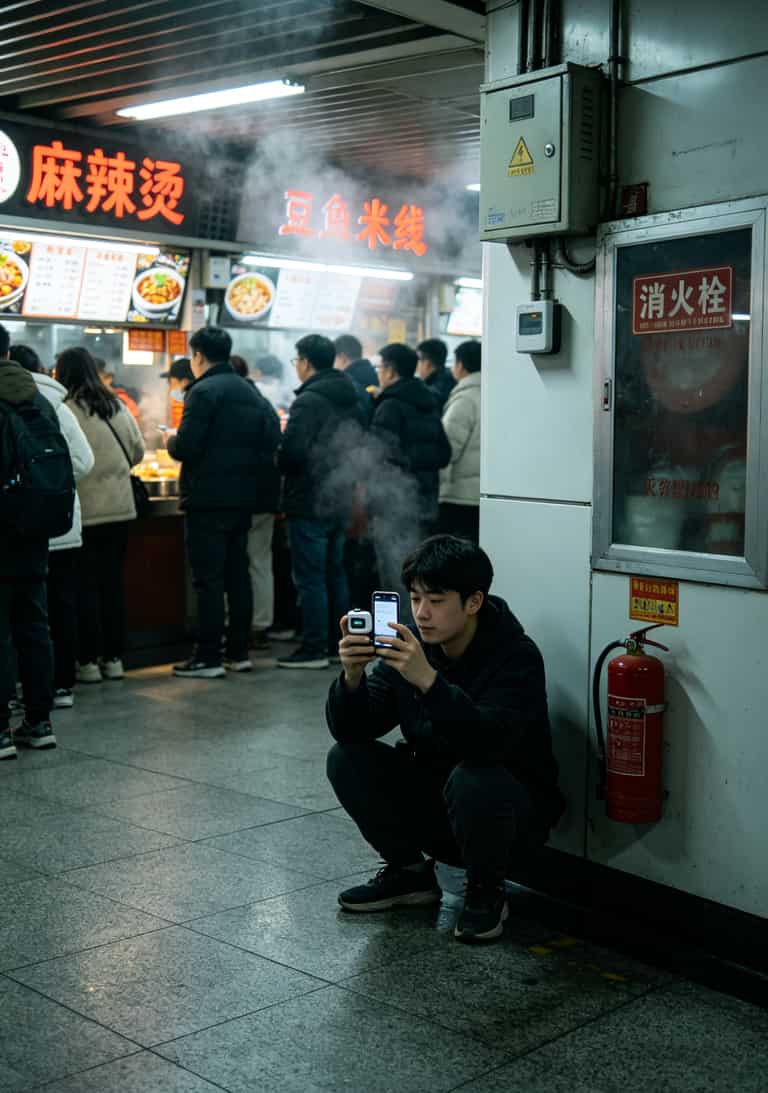 19.9移动流量卡,我花3个月踩完坑,你现在看还来得及 北京国贸地下美食城信号测试场景