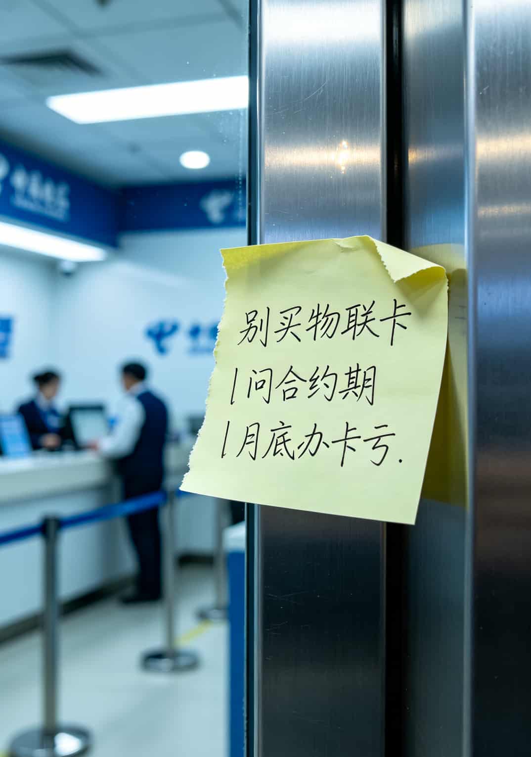 随手拍的电信营业厅门口避坑指南便签