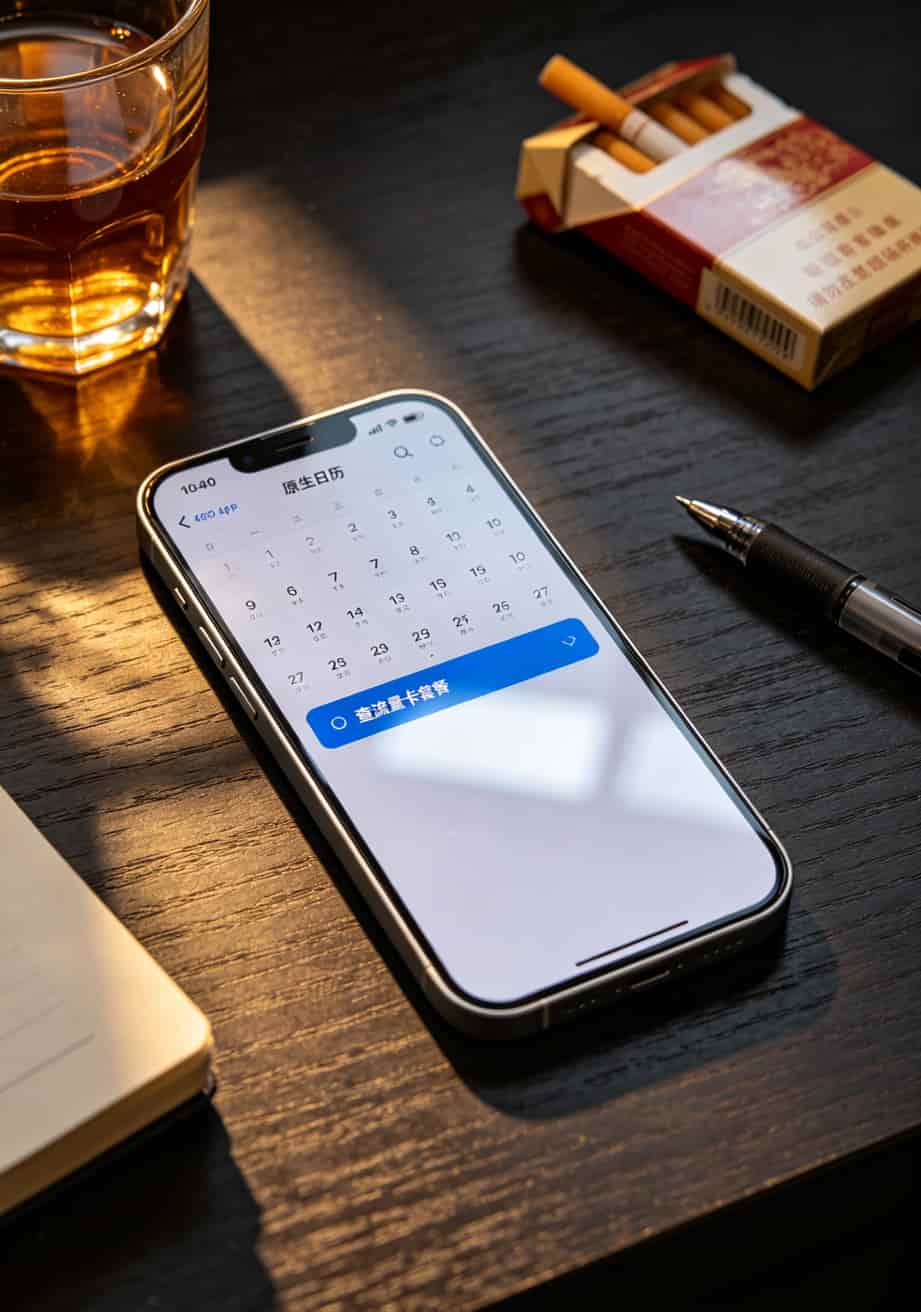 踩了大半年坑才搞懂:随身WiFi这么选最划算,**19元200g通用流量卡**真能省出一个亿 手机日历截图,某一天标注了“查流量卡套餐”的提醒事项