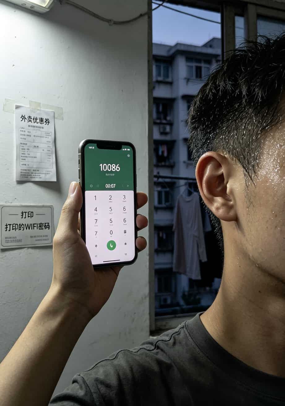 手机拨号界面，正在拨打10086