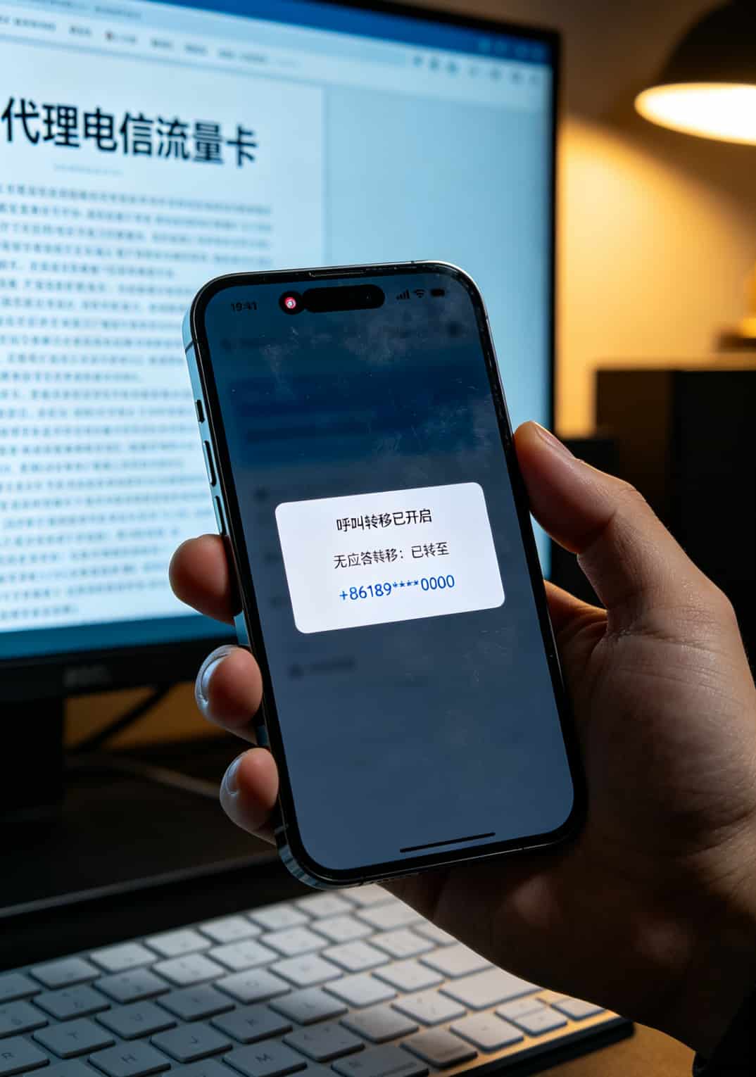 手机显示呼叫转移设置成功的界面